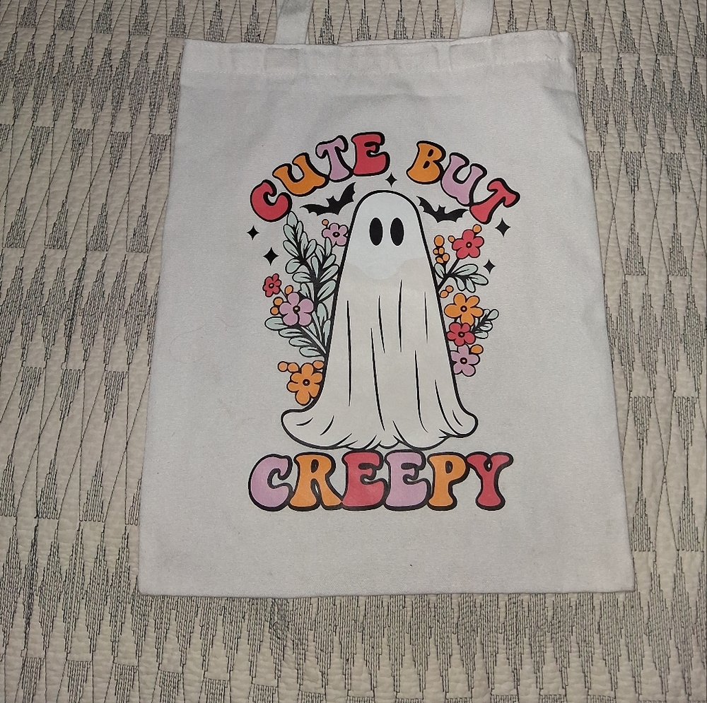 Cute But Creepy Ghost Tote Bag